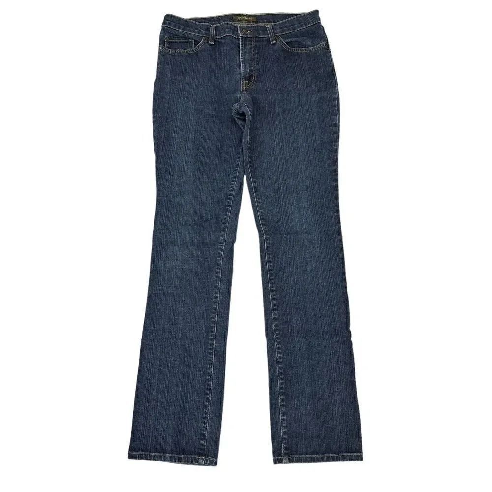 David Kahn Lauren Jeans Straight Leg Dark Wash Mid Rise Womens Size 10 Inseam 33
